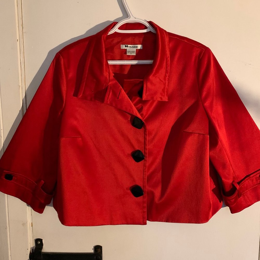 Nygard Collection cropped blazer 12 red